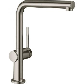 Смеситель кухонный Hansgrohe Talis 270 1jet с вытяжным изливом Sbox, стальной (72809800)