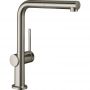 Смеситель кухонный Hansgrohe Talis 270 1jet с вытяжным изливом Sbox, стальной (72809800)
