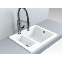Кухонна мийка Fancy Marble Arizona 600x500 мм. біла