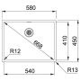 Кухонная мойка FRANKE BOX BXX 210/110-54 (127.0371.513) 580х450 мм.