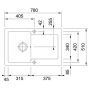 Кухонна мийка FRANKE MARIS MRK 611-78 оборотна, чорна матова (124.0381.407) 780х510 мм.
