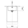 Кухонная мойка FRANKE MYTHOS MYX 110 -45, под столешницу (122.0600.935) 490х440 мм.