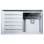 Кухонна мийка FRANKE NEPTUNE PLUS NPX 611, крило ліворуч (101.0068.360) 860х510 мм.