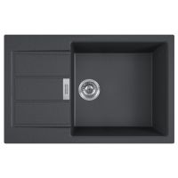 Кухонная мойка FRANKE SIRIUS 2 S2D 611-78 XL оборотная, черная (143.0621.335) 780х500 мм.
