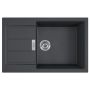 Кухонна мийка FRANKE SIRIUS 2 S2D 611-78 XL оборотна, чорна (143.0621.335) 780х500 мм.