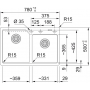Кухонная мойка FRANKE URBAN UBG 620-78 оборотная, оникс (114.0701.790) 780х500 мм.
