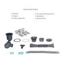 Комплект Lidz Handmade H7849R Мойка для кухни интегрированная крыло справа Brushed в комплекте с дозатором + Lidz K01G Корзина для кухонной мойки