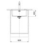 Кухонная мойка FRANKE MYTHOS MYX 110 -50, под столешницу (122.0600.945) 540х440 мм.