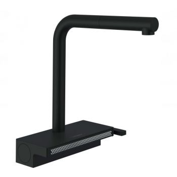 Смеситель для кухни Hansgrohe Aquno Select 250 2jet с вытяжным изливом, Black Matt (73836670)