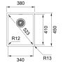Кухонная мойка FRANKE BOX BXX 210/110-34 (127.0369.056) 380х450 мм.