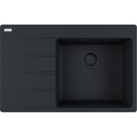 Кухонная мойка FRANKE CENTRO CNG 611-78 TL черная матовая, крыло слева (114.0699.238) 780х500 мм.