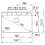 Кухонна мийка FRANKE MARIS MRG 610-72 TL онікс, врізний монтаж (114.0661.769) 760х510 мм.