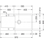 Кухонна мийка FRANKE MARIS MRG 611-97 XL оборотна, чорна матова (114.0675.978) 970х500 мм.