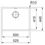 Кухонная мойка FRANKE SIRIUS SID 110-50 под столешницу, черная (125.0395.602) 570х480 мм.