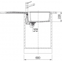 Кухонная мойка FRANKE URBAN UBG 611-100 XL оборотная, оникс (114.0701.792) 1000x500 мм.