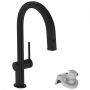 Смеситель для кухни Hansgrohe Aqittura M91 FilterSystem 210 1jet pull-out, Matt Black (76803670)