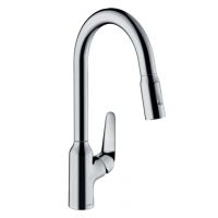 Змішувач для кухні Hansgrohe Focus M42-H220 2Jet з висувним виливом, Sbox, хром (71820000)