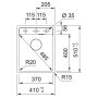 Кухонна мийка FRANKE MARIS MRG 610-37 TL онікс, врізний монтаж (114.0668.861) 410х510 мм.