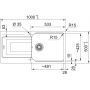 Кухонная мойка FRANKE URBAN UBG 611-100 XL оборотная, миндаль (114.0701.793) 1000x500 мм.