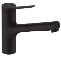 Смеситель для кухни Hansgrohe Zesis M33 150 2jet с вытяжным изливом sBox Lite, Matt Black (74803670)