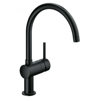 Смеситель кухонный однорычажный GROHE Minta, черный (32917KS0)