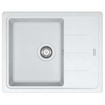Кухонна мийка FRANKE BASIS BFG 611-62 оборотна, біла (114.0272.599) 620х500 мм.