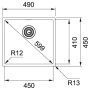 Кухонна мийка FRANKE BOX BXX 210/110-45 (127.0369.250) 490х450 мм.