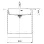 Кухонна мийка FRANKE MARIS MRG 610-72 TL біла, врізний монтаж (114.0661.771) 760х510 мм.