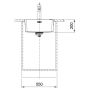 Кухонная мойка FRANKE MYTHOS MYX 210 -45, монтаж заподлицо (127.0603.516) 462х412 мм.