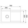 Кухонна мийка FRANKE ORION OID 611-78, оборотна, чорна (114.0498.031) 780х500 мм.
