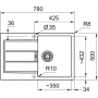 Кухонна мийка FRANKE SIRIUS 2 S2D 611-78 оборотна, бежева (143.0671.744) 780х500 мм.