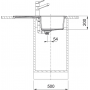 Кухонна мийка FRANKE SIRIUS 2 S2D 611-78 оборотна, бежева (143.0671.744) 780х500 мм.