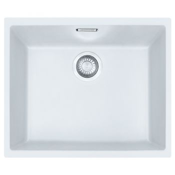 Кухонная мойка FRANKE SIRIUS SID 110-50 под столешницу, белая (125.0395.608) 570х480 мм.
