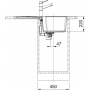 Кухонная мойка FRANKE URBAN UBG 611-78 оборотная, оникс (114.0701.804) 780х500 мм.