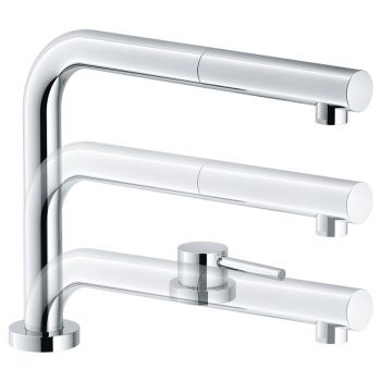 Змішувач для кухні FRANKE ACTIVE WINDOW pull out змішувач з витяжним виливом, хром (115.0486.978)