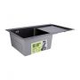 Мойка для кухни интегрированная Lidz Handmade H7849BR крыло справа (LIDZH7849BRPVD3008) Brushed Black PVD 3/1 мм