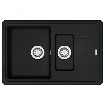 Кухонная мойка FRANKE BASIS BFG 651-78 оборотная, черная матовая (114.0667.448) 780х500 мм.