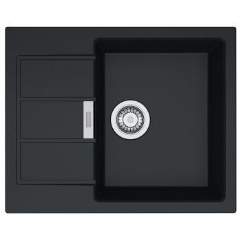 Кухонная мойка FRANKE SIRIUS 2 S2D 611-62 оборотная, черная (143.0627.288) 620х500 мм.