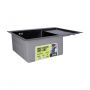 Мойка для кухни интегрированная Lidz Handmade H6350BR крыло справа (LDH6350BRPVD45590) Brushed Black PVD 3/1 мм