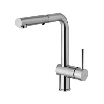 Смеситель для мойки Paffoni Light с поворотным изливом, металл (LIG285ST-MET)