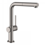 Смеситель для кухни Hansgrohe Talis M54 210 1jet с вытяжным изливом, Brushed Black Chrome (72808340)