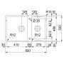 Кухонная мойка FRANKE BOX CENTER BWX 120-41-27 оборотная (122.0579.553) 820х520 мм.