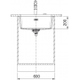Кухонная мойка FRANKE MARIS MRG 110-52 сахара, монтаж под столешницу (125.0701.781) 553х433 мм.