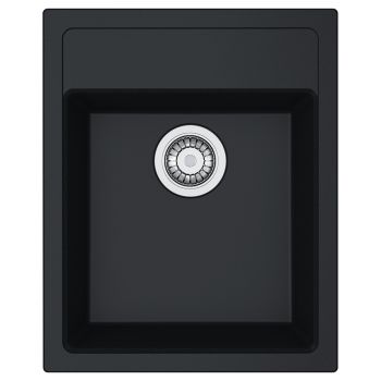 Кухонная мойка FRANKE SIRIUS SID 610-40 оборотная, черная (114.0497.988) 430х530 мм.