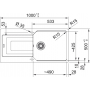 Кухонна мийка FRANKE URBAN UBG 611-100 XL оборотна, чорна матова (114.0699.232) 1000x500 мм.