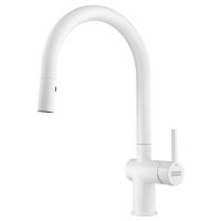 Смеситель для кухни FRANKE ACTIVE J с выдвижным изливом, белый матовый (115.0653.405)
