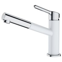Смеситель для кухни FRANKE ORBIT Pull Out с выдвижным изливом, белый (115.0623.139)