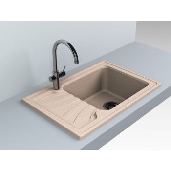 Кухонна мийка Fancy Marble Filadelfia 645x430 мм. пісочна