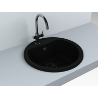 Кухонна мийка Fancy Marble Texas 500x500 мм. світло-чорна