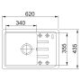 Кухонна мийка FRANKE MALTA BSG 611-62 оборотна, чорна матова (114.0667.450) 620х435 мм.